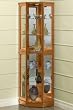 Addison Floor Corner Curio, 72"H, OAK