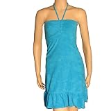 Juniors Terry Bandeau Halter Dress with Ruffle Bottom at Absolutely