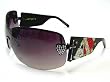 ED HARDY EHS023 EHS-023 Black Swarovski Vintage Tattoo Sunglasses