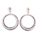 14K Chocolate & White Diamond Circle Earrings