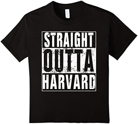 Kids Straight Outta Harvard Shirt Tee T-Shirt (FULL COLORS) 6 Black