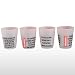 Kikkerland Alcohol Warning Shot Glasses, Set of 4