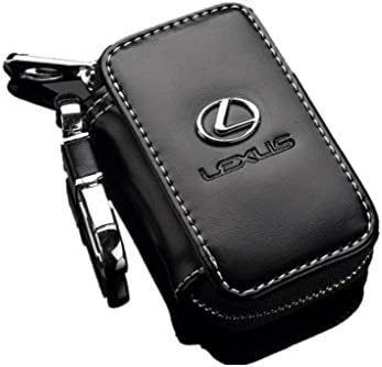 Wise Will Luxury Leather Car Key Chain Zipper Case Remote Wallet Bag, for Many Car (Lexus)