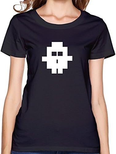 Nfashion Pixel Skull - The Skeletons Rising #12 O-neck T Shirts XS Black For Women
