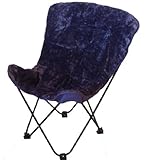 Butterfly Chair - Deep Purple Faux Fur