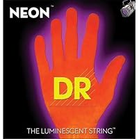 DR Strings Neon Phosphorescent Orange Electric Guitar Strings Light
