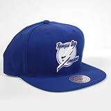 Tampa Bay Lightning Mitchell & Ness Vintage Basic Logo Blue Snap Back Hat