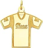 14K Gold NFL New England Patriots Football Jersey Charm
