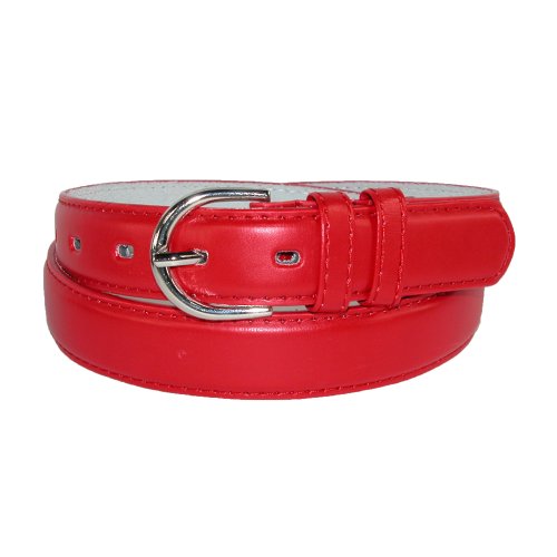 CTM® Womens Leather 1 1/8 Inch Fashion Dress Belt