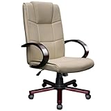 【座り心地抜群】 PRESIDENT CHAIR (プレジデントチェア) 木製フレームタイプ ベージュ a05874 25244