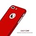 VANCKE iPhone 7 Plus case,Full Body Slim Fit Case with Tempered Glass Screen Protector Ultra Thin Light Weight Hard Snap-On for Apple iPhone 7 Plus 5.5 inch (red)