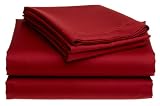 Pike Street 350-Thread-Count King Sheet Set, Red