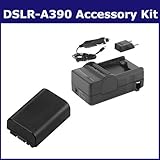 Sony Alpha DSLR-A390 Digital Camera Accessory Kit includes: SDM-109 Charger ....
