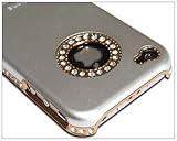Luxury Unique Best Bling Crystal Rhinestone Aluminum Case Cover For iPhone 4 4S Verizon AT amp T Silver