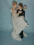 White Porcelain Bride & Groom Wedding Cake Top 7