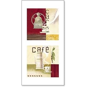 Cafe II by Naomi McBride. Size 7.58 inches width by 15.62 inches height. High Quality Art Poster Print