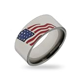 Stainless Steel American Flag Ring