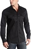 Rock & Republic Men's Josh Flap Pocket Shirting,Black Eye,Medium
