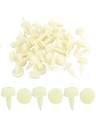 Automotive Parts and Accessories: 50 Pcs Beige Auto Car Door Fender Nylon Rivets Retainer Clips - uxcell