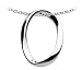 Kit Heath Sterling Silver 90FXHP Large Open Oval Pendant + 18