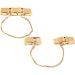 2 Ladies Watch Band Clasps Gold +Safety Chains Buckle