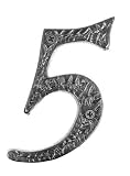 RN5BP - Acorn House Number 5 - Black Hand Forged Iron