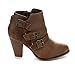 Forever Women's Buckle Strap Block Heel Ankle Booties, Tan 8