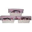 PAM Chocolate Basket-white Set of 3