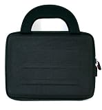 (2 in 1 Asus Pc) Sumac Brand Hardshell Carrying Case Carrying Sleeves Nylon Material for Asus Eee Pc 8g 4g 2g Surf Asus Pc 700 Asus 7-inch Eeepc + Screen Protector Kit (Asus PC 7-Inch, Black)