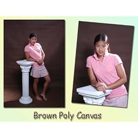 DMKFoto 9x12 ft Brown Photographic Studio Polycanvas Background / Backdrop