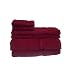 Prestige 100-Percent Egyptian Cotton With Rayon Dobby 6-Piece Towel Set, Lipstick