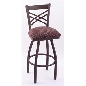 Click here to buy Catalina 25 Bar Stool with Bronze finish, 54029-0645 fabric seat, and 360 degree swivel by... by Holland Bar Stool Co.
