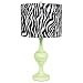 Large Curvature Modern Green Lamp with Zebra Print Shade