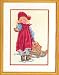 Eva Rosenstand Girl with Sled of Apples Christmas Counted Cross Stitch Kit 12-966