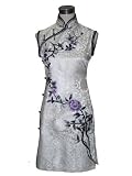 Blooming flowers of fortune embroidery qipao dress