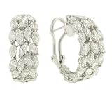 Semi Hoop Earrings with Marquise Diamonds 9.31cttw