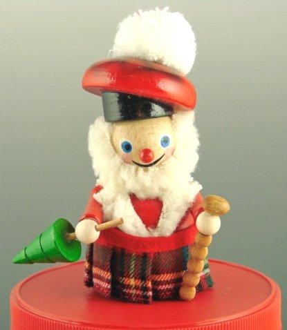Steinbach Tartan Kilt Santa Wooden Christmas Ornament, Authentic German Import Steinbach Tartan Kilt Santa Wooden Christmas Ornament, Authentic German Import