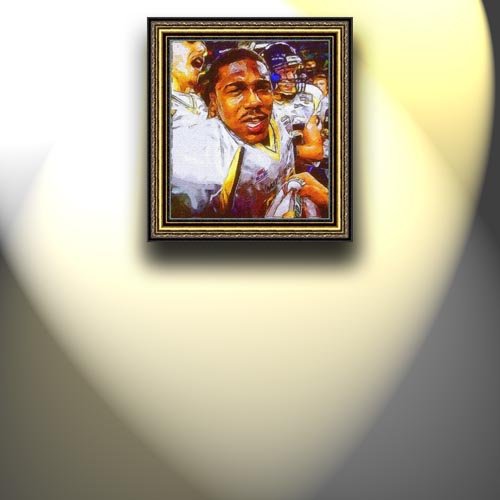 Completely Handpainted American Football Sport Painting, Custom Order FL7149, Oil on Canvas, with Option to Paint Jerry, Brett & Co. from Any Other Favorite Photograph or Picture, Unframed, Size 16'' x 18