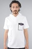 ORISUE The Tony Hooded Henley Tee in White,Tops for Men