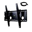 VideoSecu Mounts MP501B new black tilt plasma lcd monitor tv wall mount fits Sharp AQUOS 52 57 inch LC52PD7X LC-52D92U LC-52D43U LC-52D62U LC-52D92U LC-57D90U HDTV wtih free 7ft HDMI cable