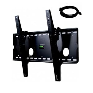 VideoSecu Black Tilt Plasma TV LCD Flat Panel 32-63 Wall Mount Bracket with free 7ft HDMI cable c83 by VideoSecu