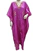 Kaftans Fuschia Paper Silk Kashmir Ari Embroidered Caftans Womans Gift Free Size