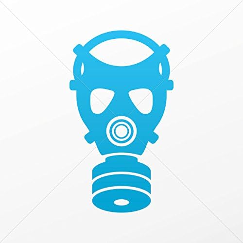 Decal Stickers Gas Mask Vehicle Tablet Hobby Waterproof Racing Durable Blue (35 X 19.9 In)