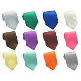 WHOLESALE LOT MENS 10 NECK TIE NEW NECKTIE SOLID COLORS
