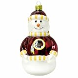 NFL Washington Redskins Blown Glass Snowman Ornament