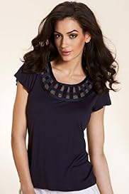 Per Una Scoop Neck Lattice Trim Top