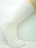 6 Pair Women's Combed Cotton Thin White Socks (Sock Size 7-12)