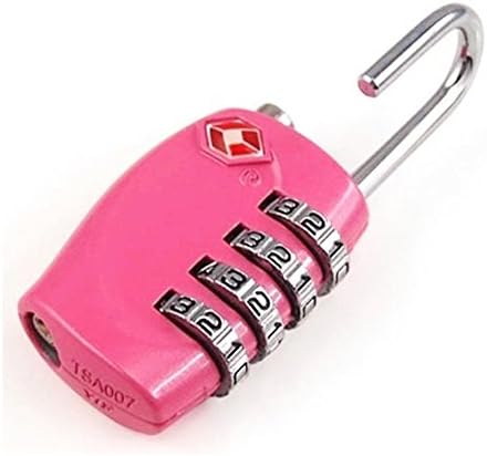 TSA Lock - 4 Digit Combination - Best Luggage Padlock for Travel Safety and Security - Lock Alert, Heavy Duty, Assorted Colors Lock Safe Protection - TSA Approved