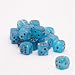 Holiday Easter Blue/gold 12mm d6 Pipped Dice
