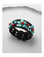 Flower Cotton Turquoise Bracelet